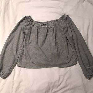 Brandy Melville Off the Shoulder Stripped Tee